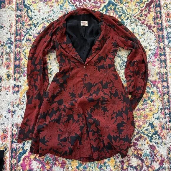 90s vintage whimsigoth preppy formal dress - Picture 6 of 7